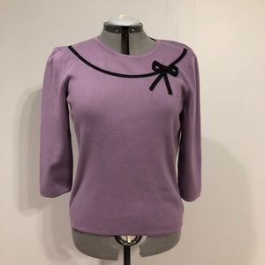 Designer Orig. Style Purple 3/4 Sleeve Sweater (M)